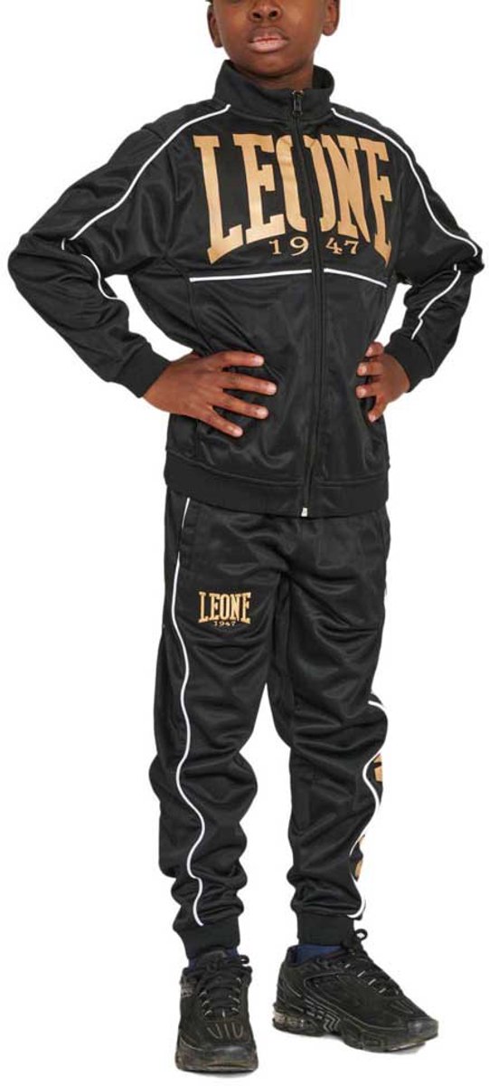Leone1947 Premium Logo Trainingspak Zwart S Jongens,Meisjes