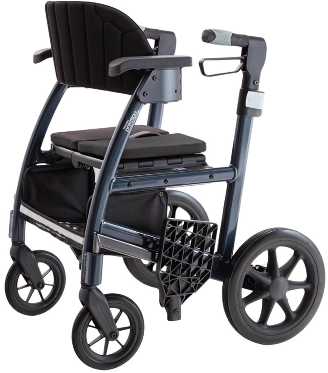 Triumph Prestige - 2-in-1 Rolstoel/rollator - Inklapbaar - Stevig - Midnight Blue
