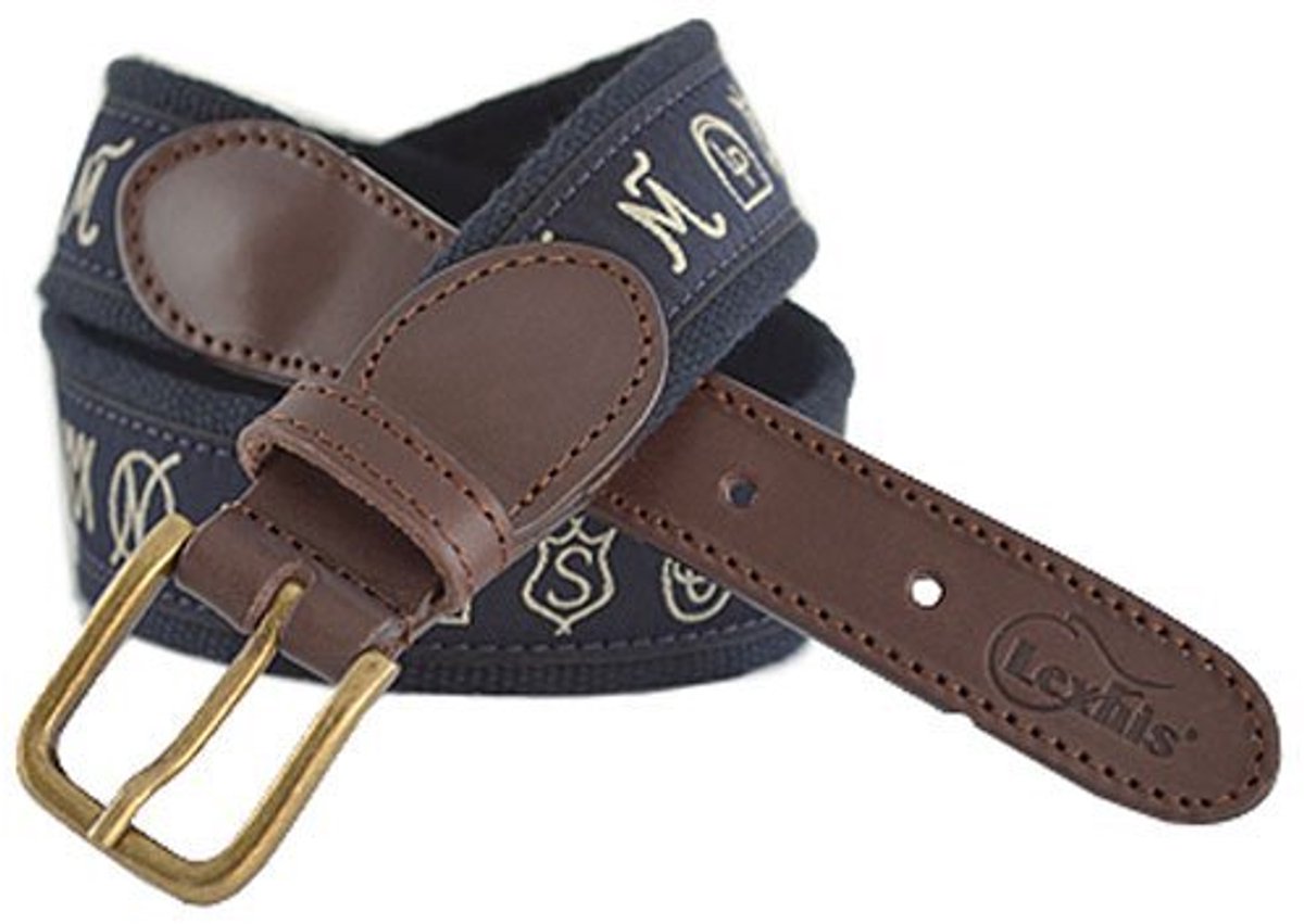 Lexhis Lusitaanse Ijzeren Riem Bruin,Blauw 65 cm Man,Vrouw