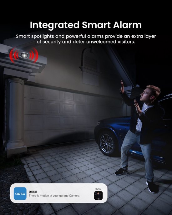AOSU SolarCam P1 SE - 4 Beveiligingscamera’s met 2K Resolutie - Zonne-energie - 2-Weg Audio - AI van Aosu — afbeelding 5