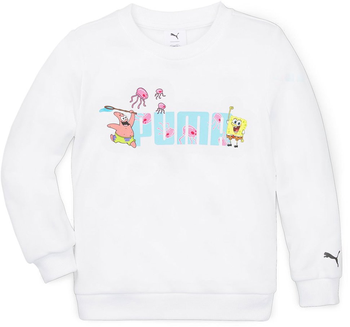 Puma X Spongebob Crew Sweatshirt 24 Months-3 Years Jongen Wit