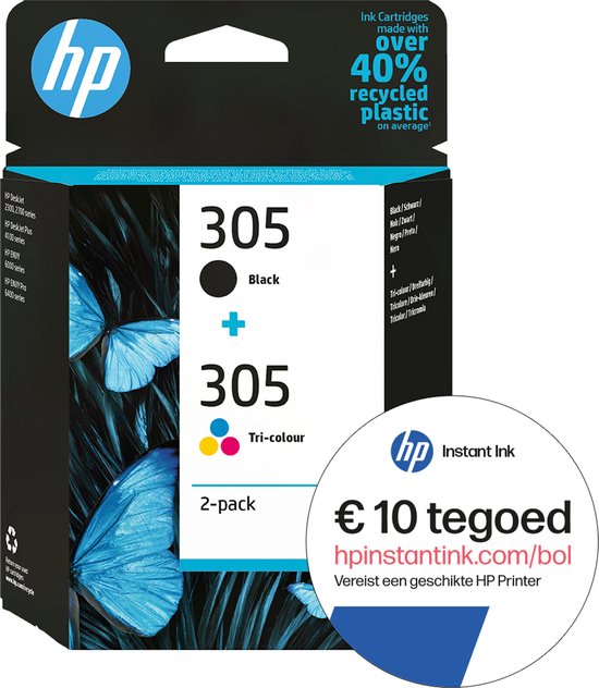 HP 305 - Cartouche d'encre - couleur et noir + Crédit Instant Ink
