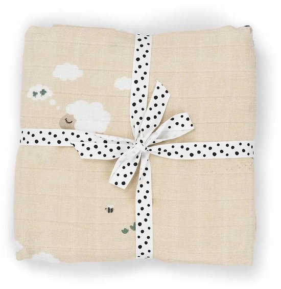 Done By Deer Hydrofiele Doek Tiny Farm Sand - 120 x 120 cm van Done by Deer — afbeelding 2