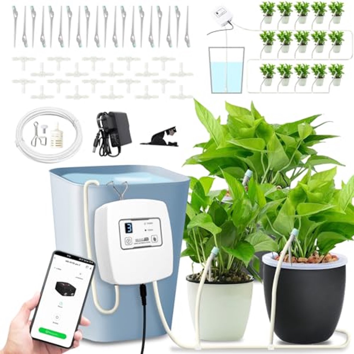 Automatisch bewateringssysteem met app-besturing voor tuin en balkon