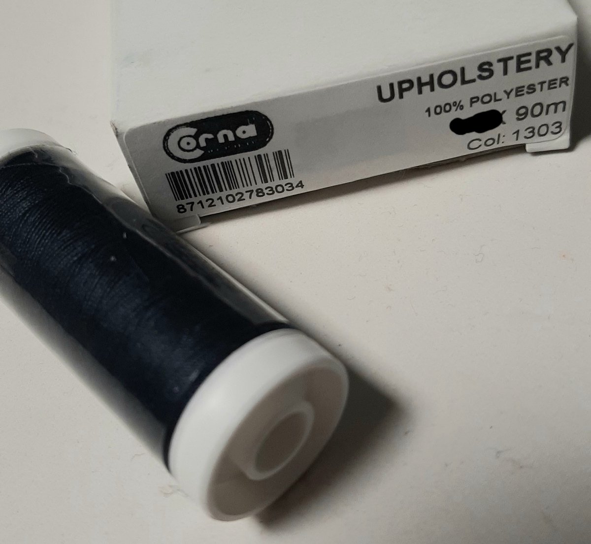 Corna 100% polyester garen 90m - marine donker blauw - col 1303 - donkerblauw naaigaren