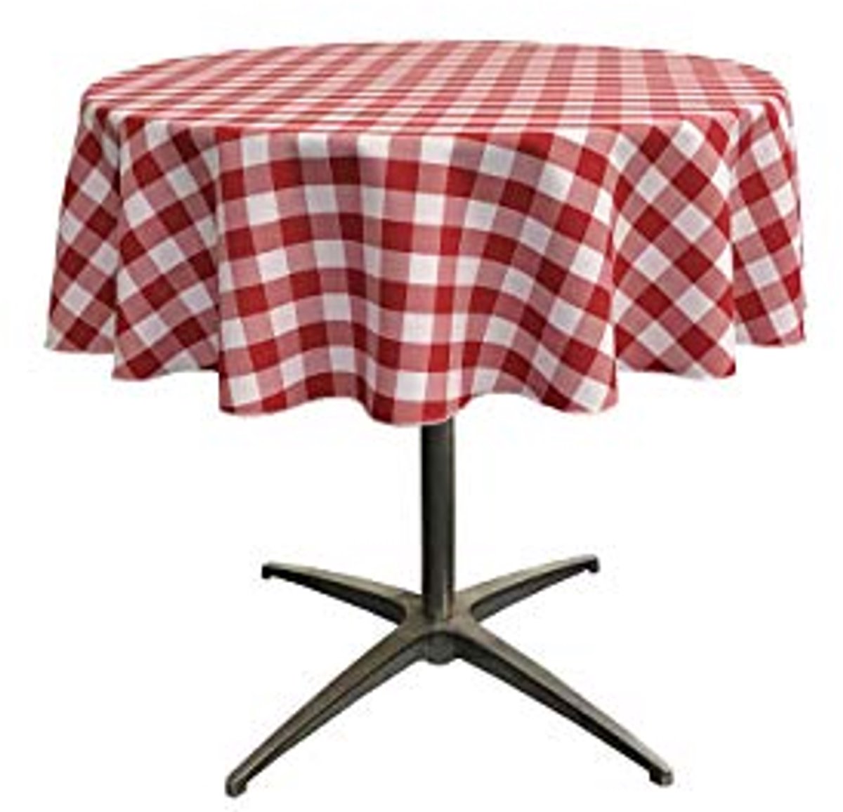 Rond Geruit Tafelkleed 147,32 cm - Duurzaam Polyester, Omkeerbaar Design