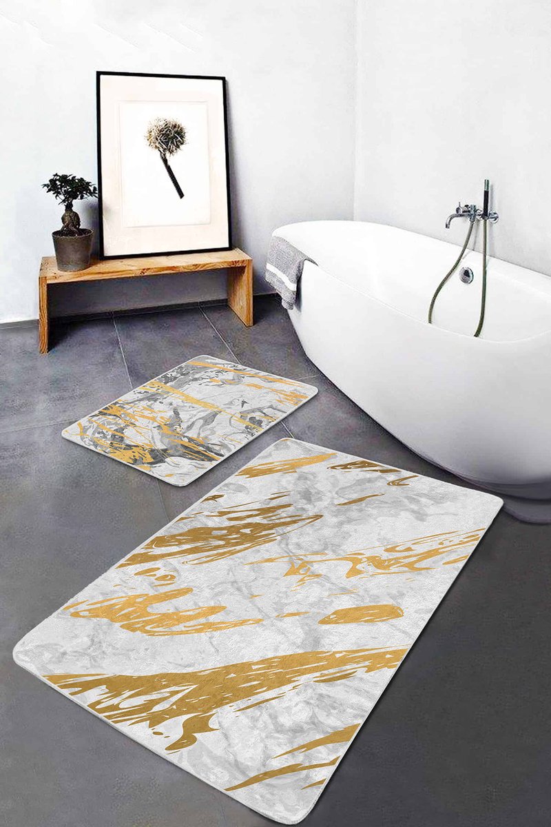 Badmat Villeroy & Boch Carré Sand (set van 2