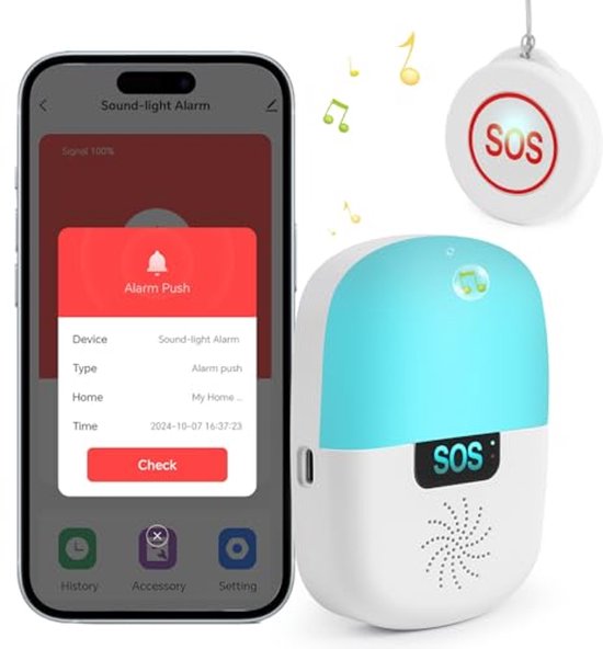 Smartlife Domotica | Sos Knop | Met Display | Veiligheid Ouderen | Knop En Horloge Smartlife Domotica | Sos Knop | Met Display | Veiligheid Ouderen | Knop En Horloge