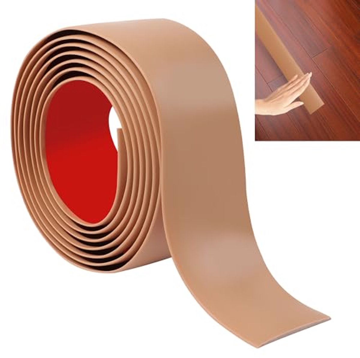 Laminaatvloer Drempelovergangsstrip 200cm - Zelfklevende Vinylvloerstrip voor Tegels en Ta