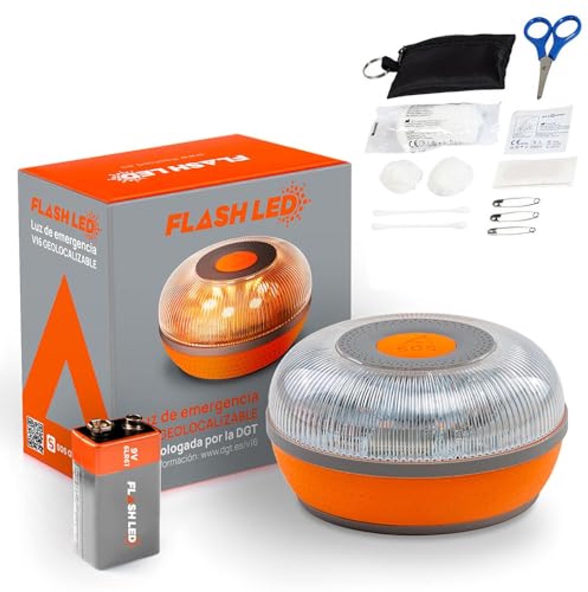 LED SOS-noodlicht met DGT 3.0 en mini EHBO-set