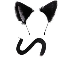 2 Piece Fake Furry Fox Cat Ears Cosplay Set - Fox Costume - Fox Ears Tail - Dress Up - Cute Costume Party - Voor Vrouwen Kinderen Volwassenen