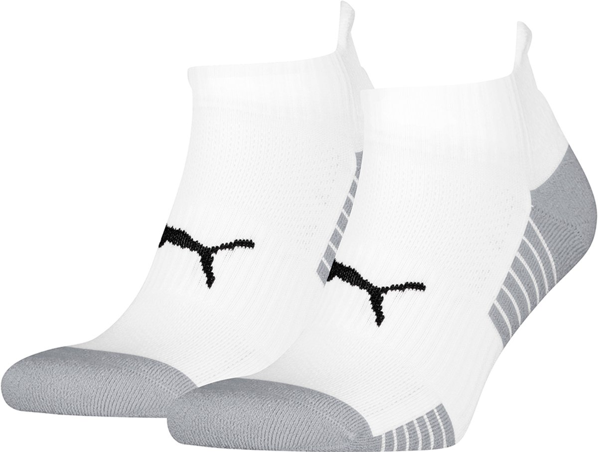 Unisex sneaker sportsokken met badstof zool 2 pack – – 39-42 Wit