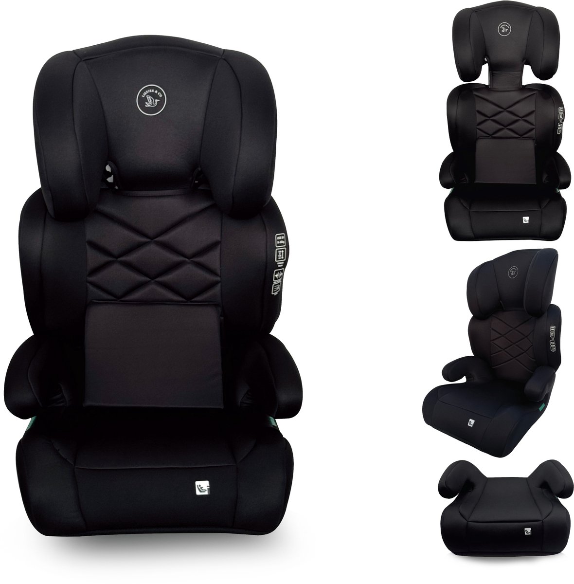 Liefjes & Co Moveup Isofix Autostoel – i-Size – Groep 2/3 (100–150 cm) Memory Foam - Afstelbare hoofdsteun - Booster