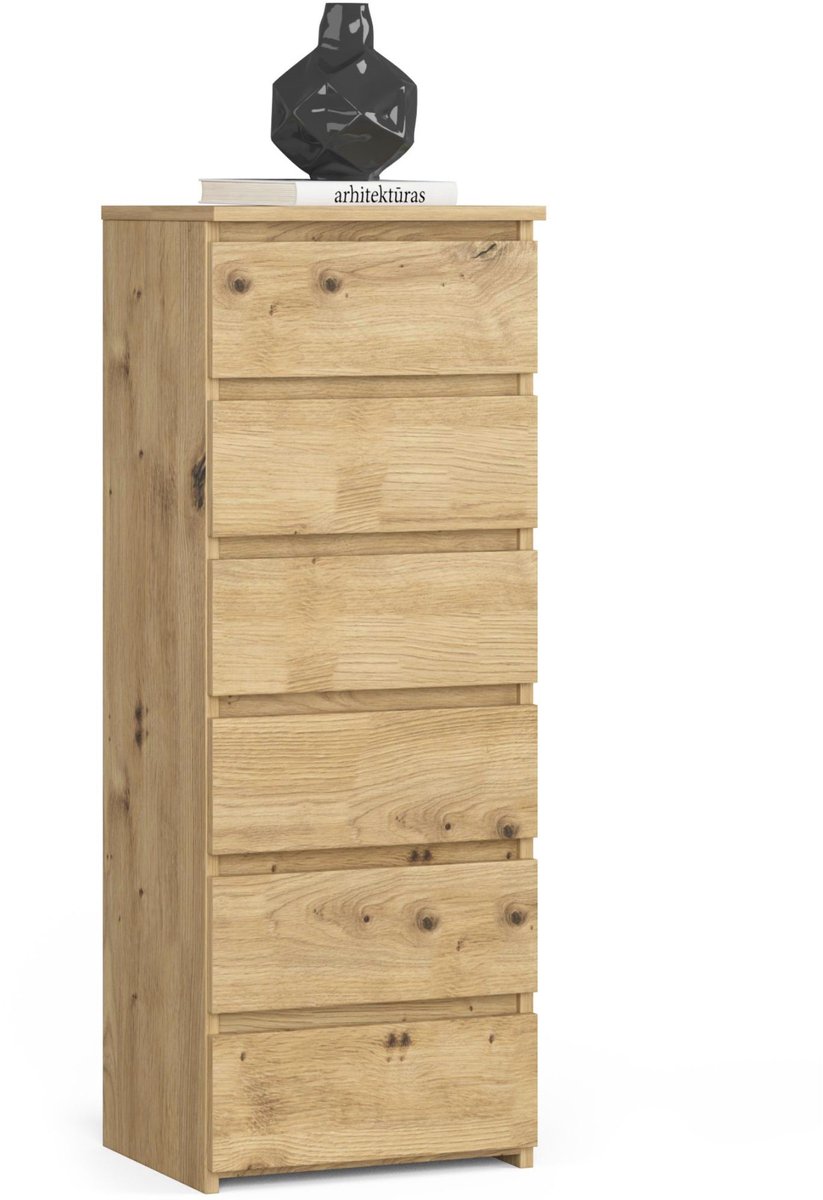 Ladekast CL6 met 6 Lades / AKORD Furniture Factory / Artisan Eik / 40x109x35 cm