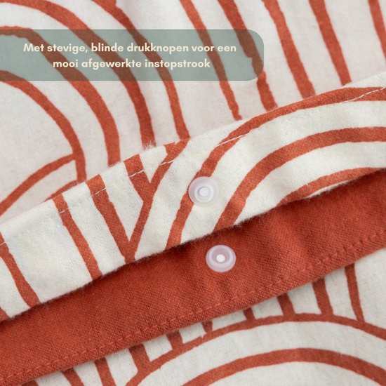 Luxueuze Terschellinger Flanellen Winter Dekbedovertrekset - Terracotta Boho - Voor Ultiem Comfort en Warme Nachten - 200x200/220 cm van Merkloos — afbeelding 4