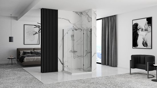 Rea Fold N2 80X80 Cabine De Douche Chrome 80X80X190Cm