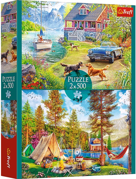 Trefl puzzel 2x500 stukjes - zomerse ontspanning - legpuzzel set. | bol