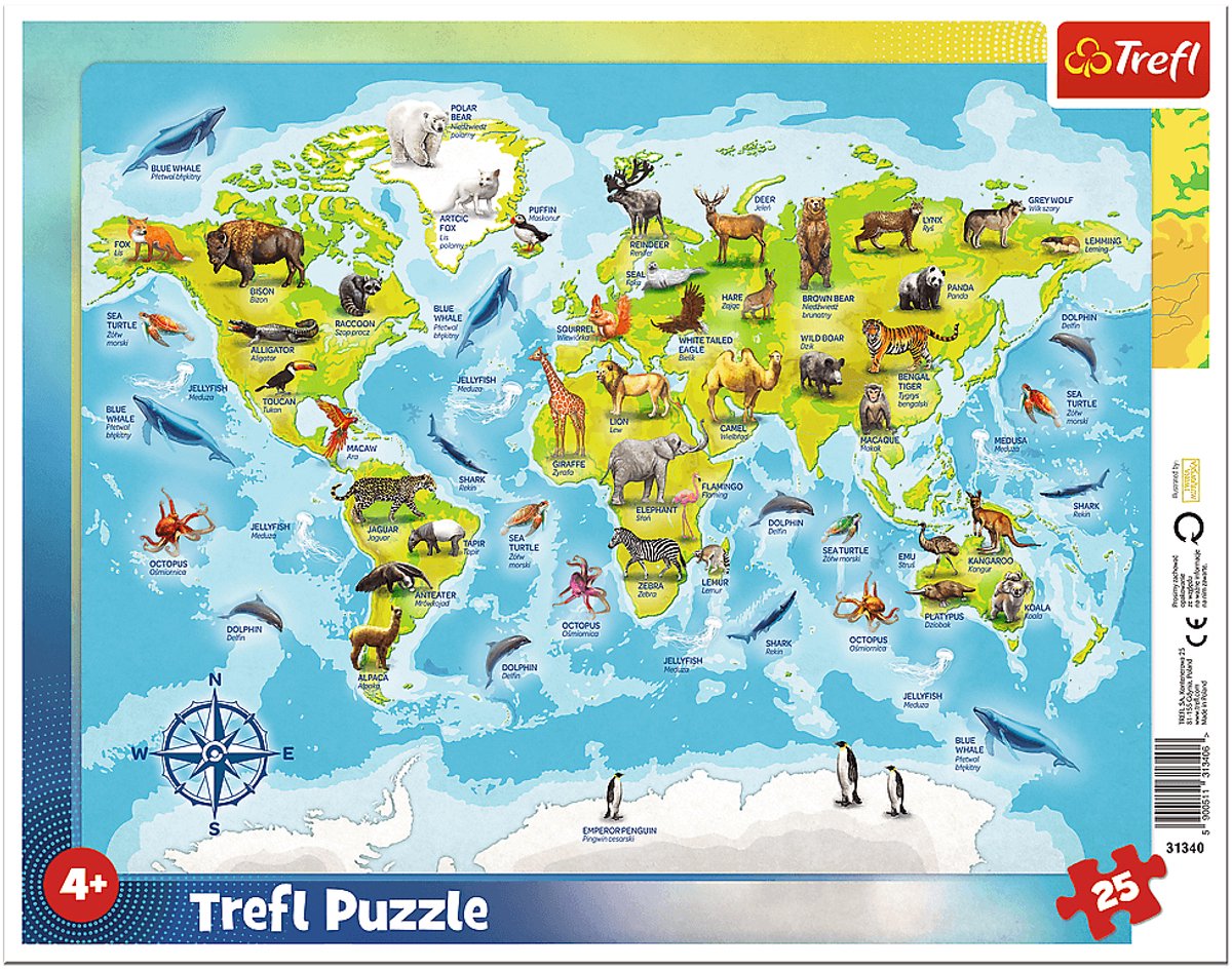 Trefl Dieren Legpuzzel - 25 stukjes - Vanaf 3 jaar