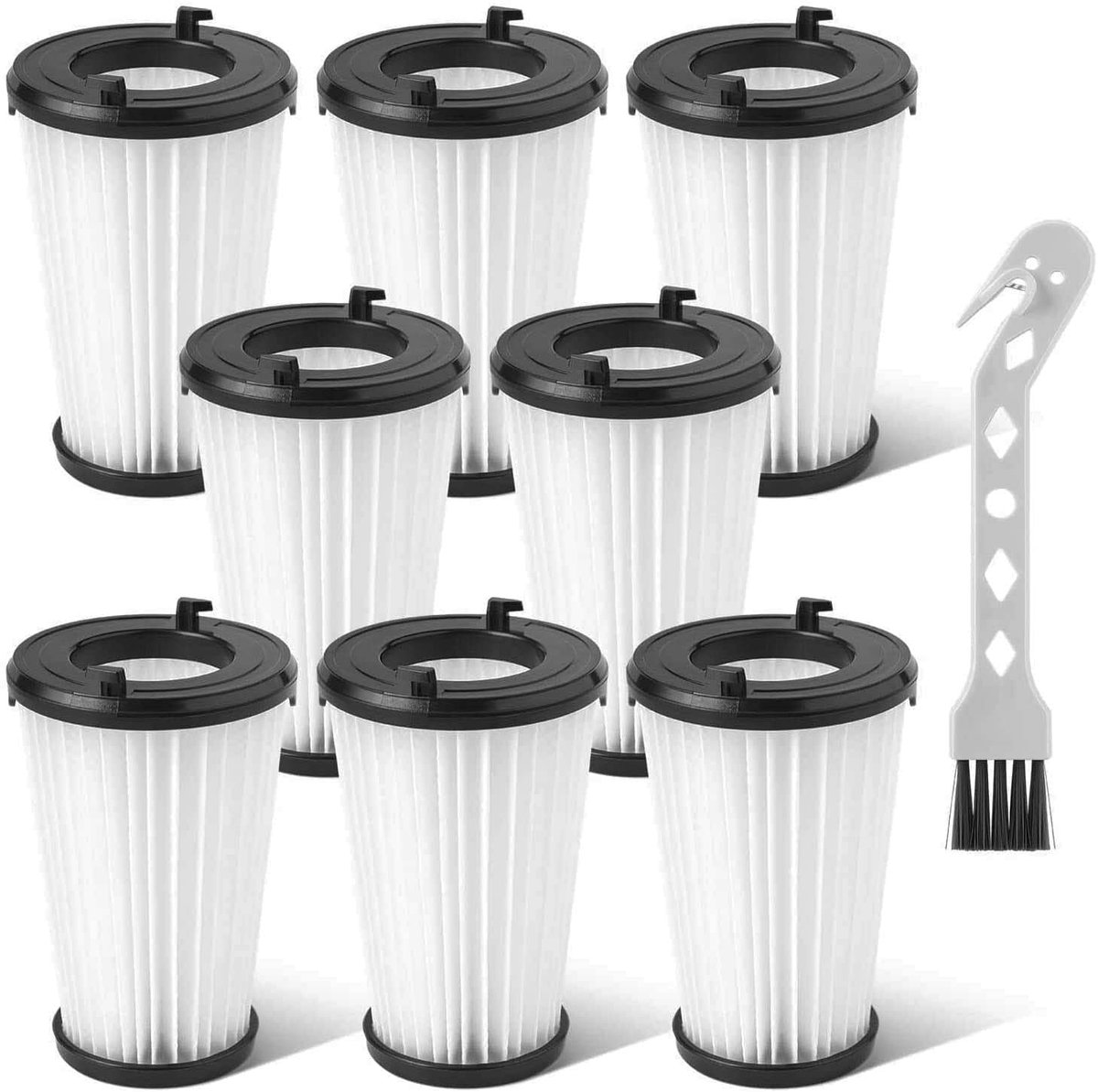 HEPA-filters voor stofzuiger - set van 8 - inclusief reinigingsborstel