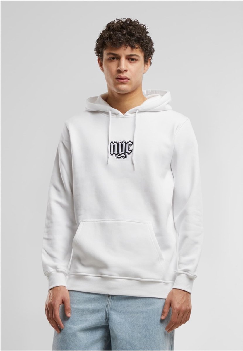 Mister Tee NYC Old English Wording Patch Hoody -2XL Wit