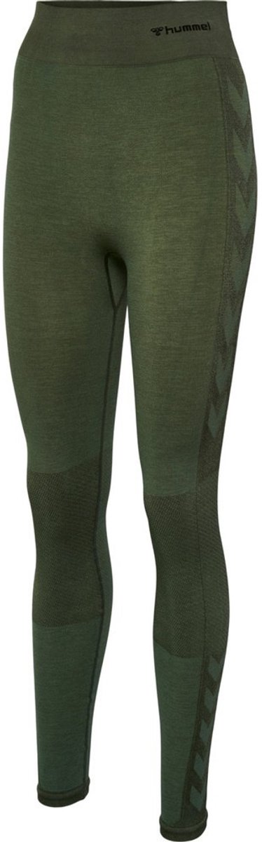 Hummel Damen Leggings Hmlclea Seamless Mid Waist Tights Climbing Ivy/Beetle Melange-XS