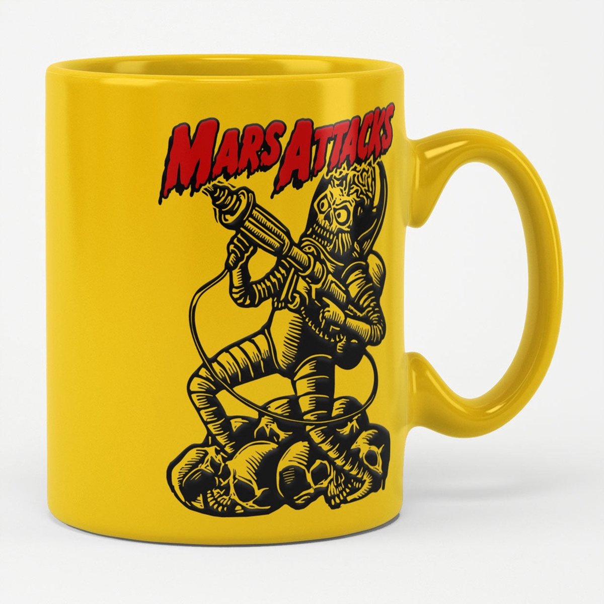 Mars Attacks Tasse/Kaffeebecher Mug Yellow