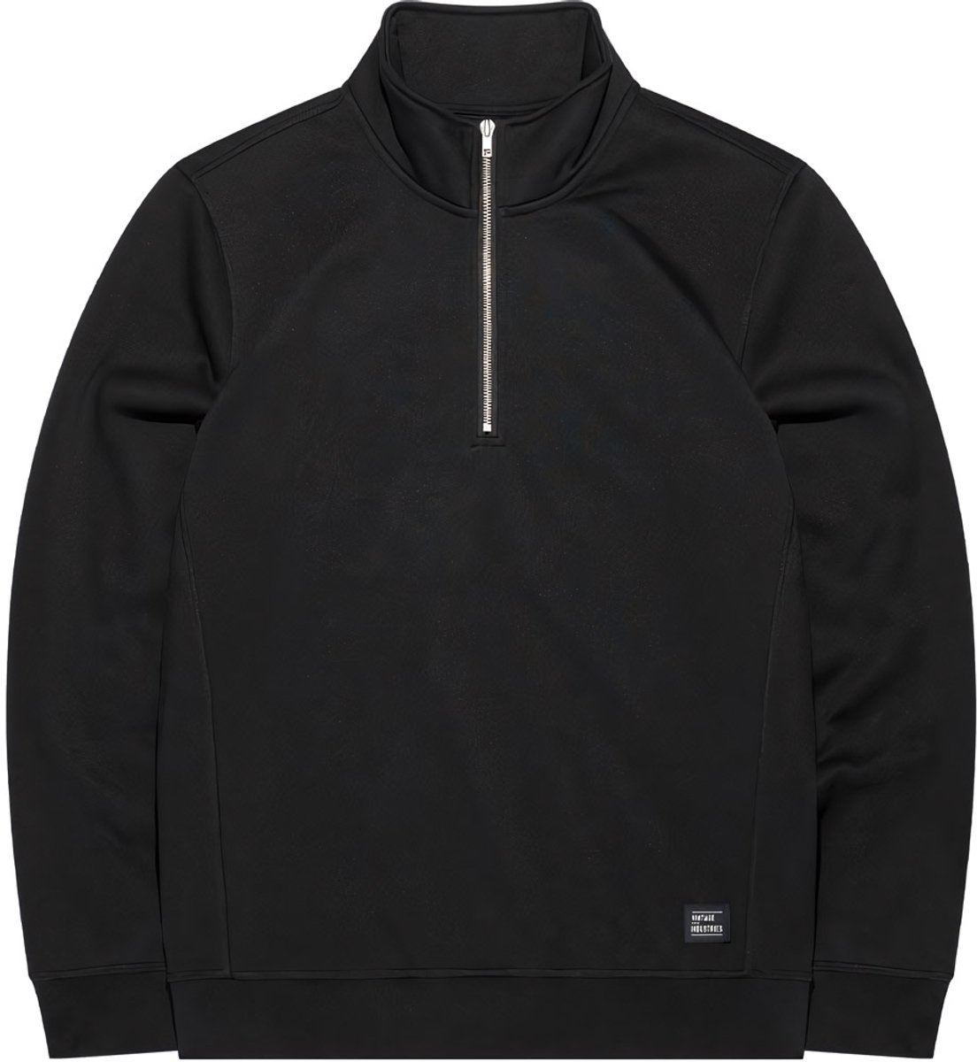 Vintage Industries Zip Pullover Boulder Sweater Zwart