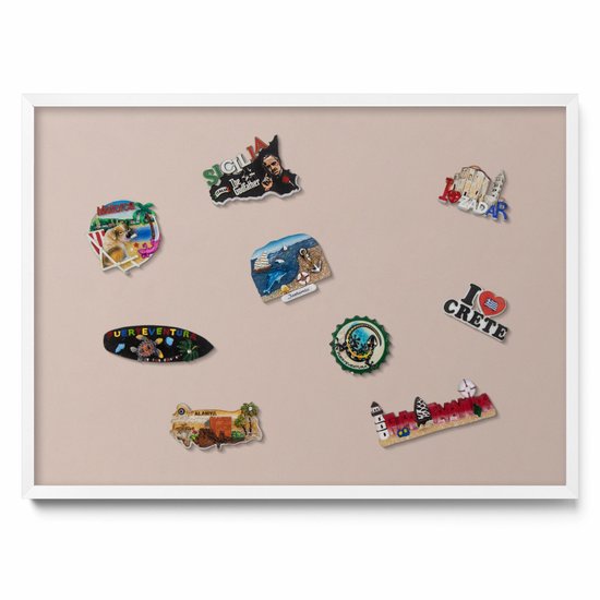 Ik zoek een memobord magneetbord zink grijs rond