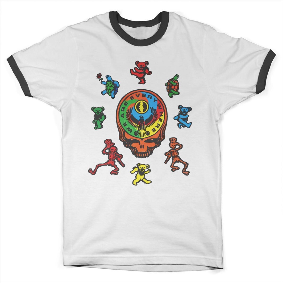 Grateful Dead T-Shirt Dead Egyptian Ringer Tee WMX-51-GD001-DTF901 WhiteBlack-M