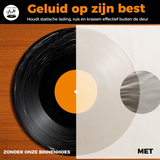 LP beschermhoezen - LP hoezen - Antistatische voering binnenhoes - 25 stuks - LP binnenhoezen - Wit - 80 gram - Vinyl hoezen