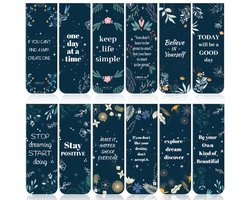 Viwado® - Set van 12 Magnetische Boekenleggers - Levendige Graffiti-stijl Designs - Inspirerende & Kleurrijke Studiehulpmiddelen