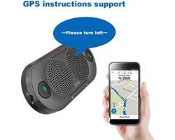 QPFO® Handsfree Luidspreker Auto - Draadloze Bluetooth Carkit Voor Bellen Muziek En GPS - Zonneklep Clip