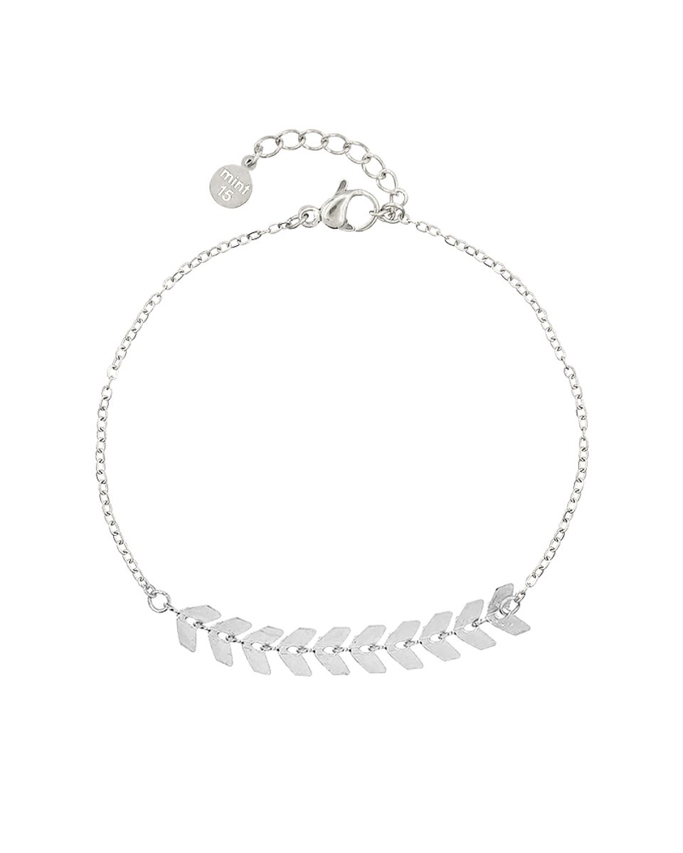Mint15 Armband 'Fishtail Bracelet' - Zilverkleur RVS/Stainless Steel