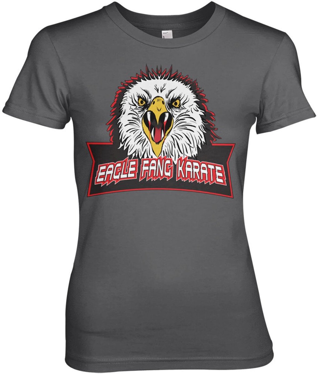Cobra Kai Eagle Fang Karate Girly Tee dames-T-shirt donkergrijs