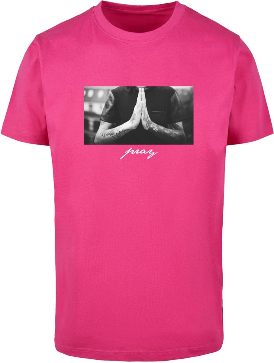 Mister Tee Pray Heren T-shirt S Roze