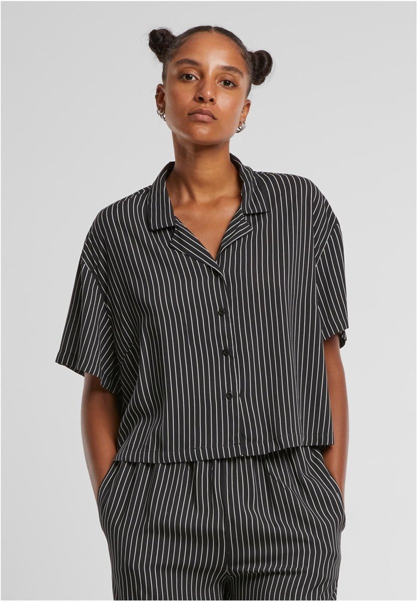 Urban Classics Viscose Resort Blouse L Zwart