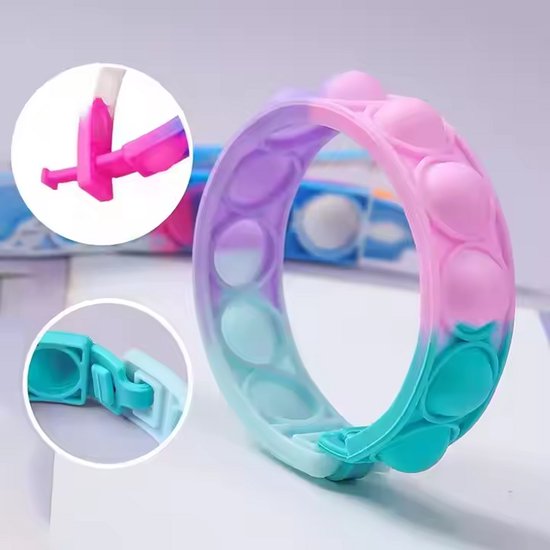 Fidegt Toys - Lot de 4 bracelets sensoriels - Jouet de décompression - Jouet anti-stress pour enfants, garçons et filles - Soulage le stress et l'anxiété, l'autisme et le TDAH