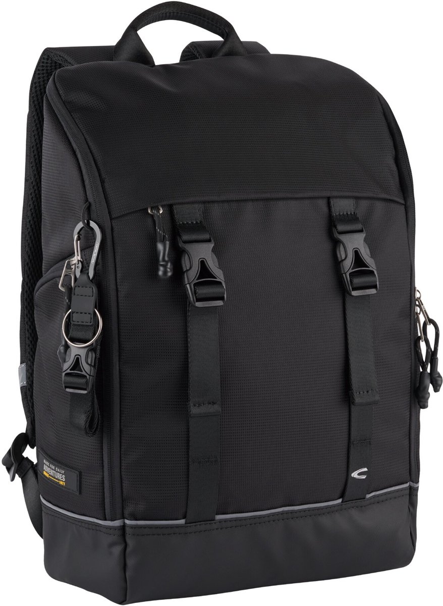 camel active laptop rugzak rugzak met laptopvak Connect Backpack Black zwart