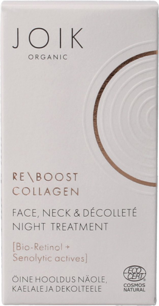 JOIK Organic - Re-Boost Collagen Face - Neck & Decollete Night Treatment - 50 ml