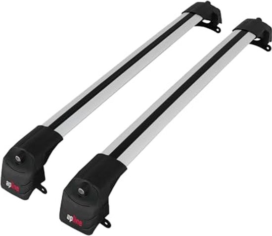 Barres de toit compatibles avec Jeep Compass 2017-2025 - Porte-bagages en aluminium gris