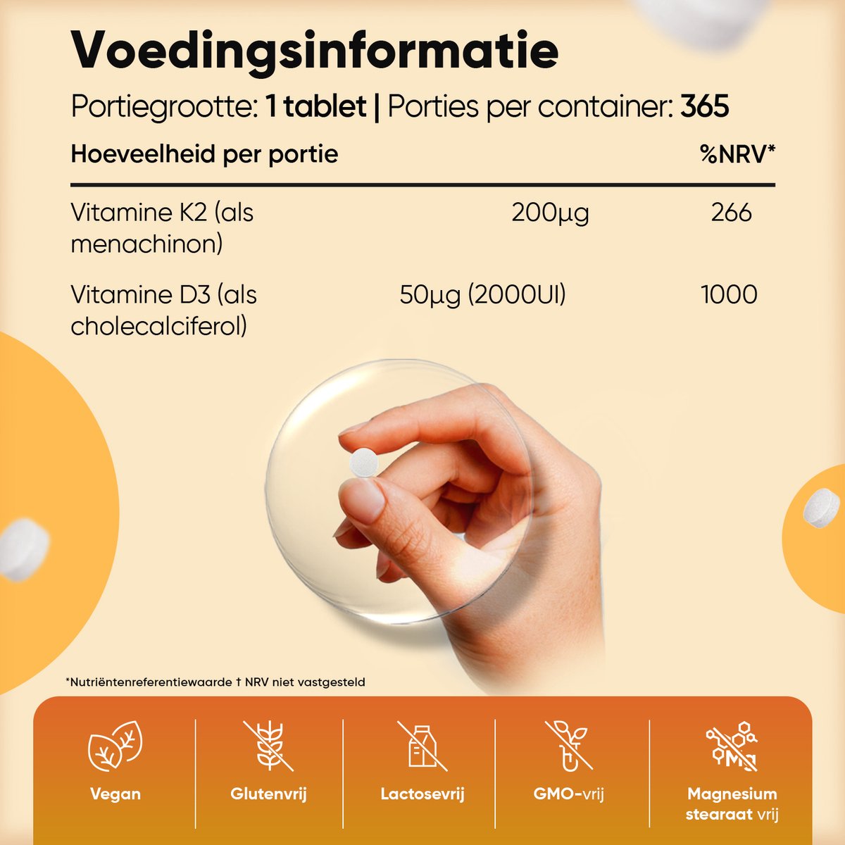 Vitamine D3 + K2 (MK-7) tabletten - 2000 IE + 200mcg - 365 tabletten voor 1 jaar voorraad - Vitamine D supplement van WeightWorld — afbeelding 7