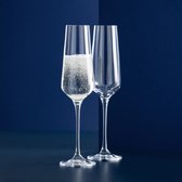 BAVARY Luno Drinkglazen 250 Ml – Set Van 2 – Geribbeld Design Met Golfrand – Vaatwasserbestendig