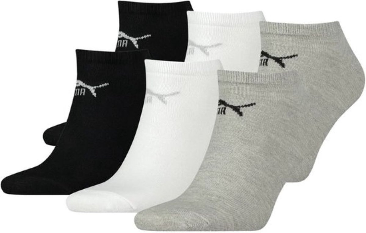 PUMA – Korte Sokken Heren – – 3-pack – Sportsokken – Sneaker – Katoen Zwart