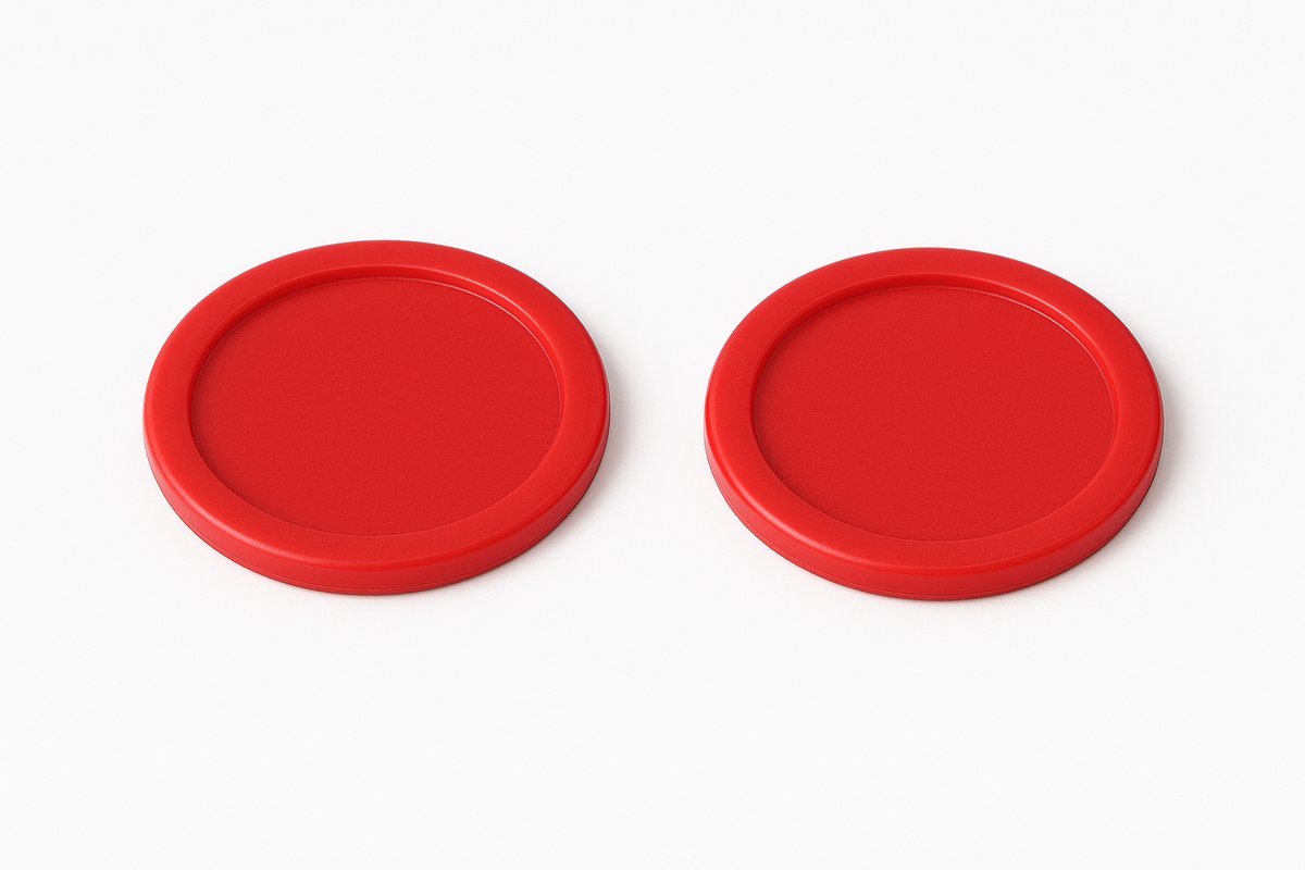 NORTH Airhockey Puck Rood 63mm 14 Gram (2 Pucks)