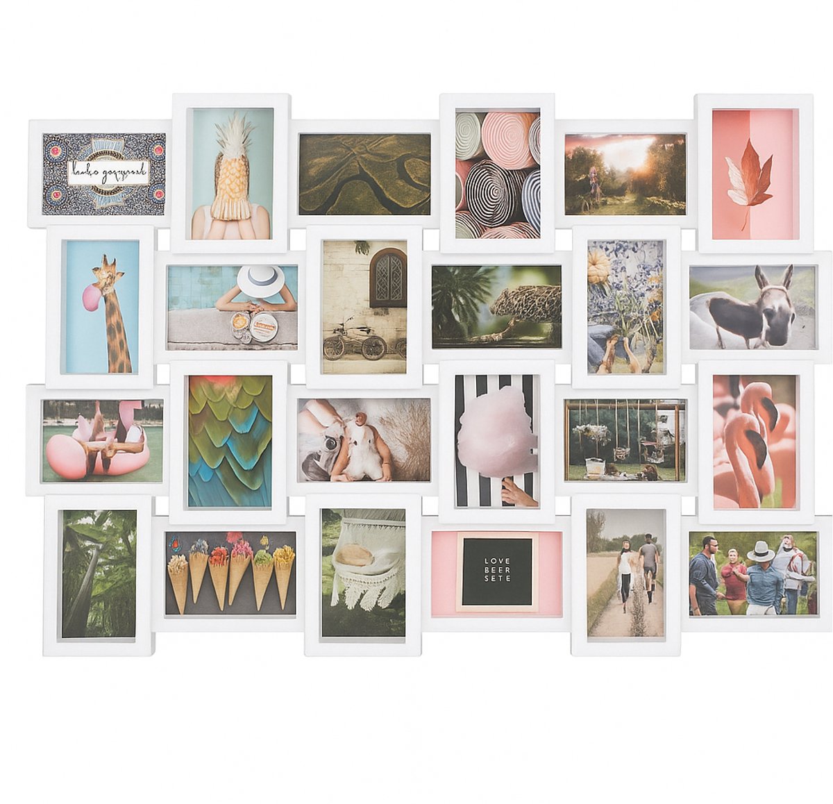 Henzo Fotolijst - Henzo - Magnolia Gallery - Collagelijst voor 24 foto's - Fotomaat 10x15 cm - Wit