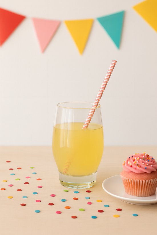 Pailles en papier rose clair à motifs ondulés