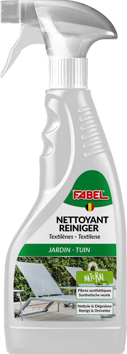Fabel Textilene Reiniger - Reinigt vuil en insectensporen op bekleding in textilene en synthetische vezels van tuinmeubilair - 500 ml Vapo