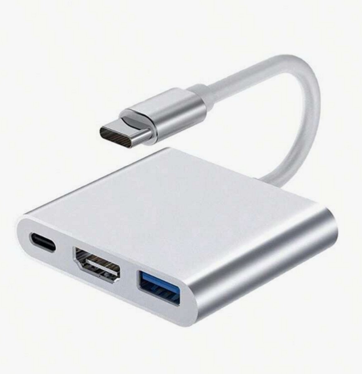 USB-C Hub 3-in-1 – HDMI 4K + USB 3.0 + USB-C PD 100W – Adapter voor Laptop & MacBook