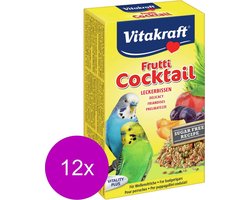 Vitakraft Parkiet Fruit-Cocktail Multipack - Vogelsnack - 12 x 200 g