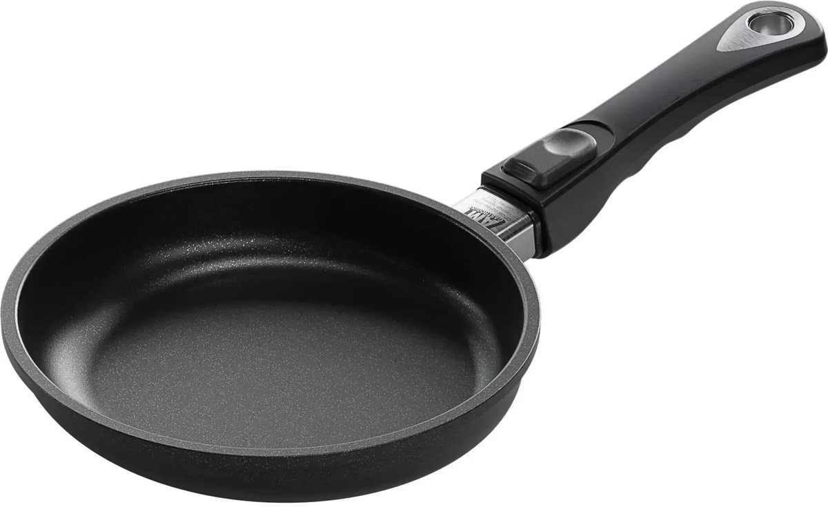 AMT Gastroguss Koekenpan 20 cm – Inductiegeschikt – Lotan® Antiaanbaklaag – Afneembare Steel – Ovenbestendig tot 240°C